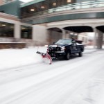 Plowing on the Midtown Greenway in Minneapolis. Photo by Ben Hovland.